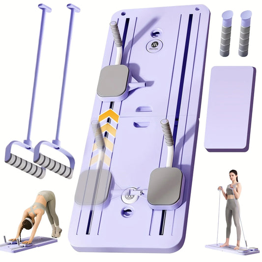 6 in 1 Multi-Purpose Foldable Pilates Reformer Board Set With Timer Pilates Equipment for Home