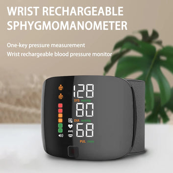 Rechargeable Smart Touch LCD Screen Voice Wrist Blood Pressure