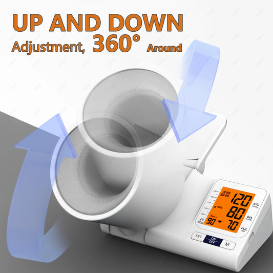 AiQUE Tunnel-Type Blood Pressure Monitor 2User 99*2 Memory Upper Arm Automatic Digital BP Monitor Tonometer Sphygmomanometer
