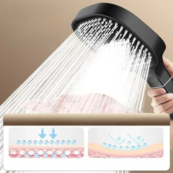 Xiaomi 13cm Large Panel 3 Modes Adjustable Shower Head  High Pressure Massage ShowerHead Filter Element HomeBathroom Accessories